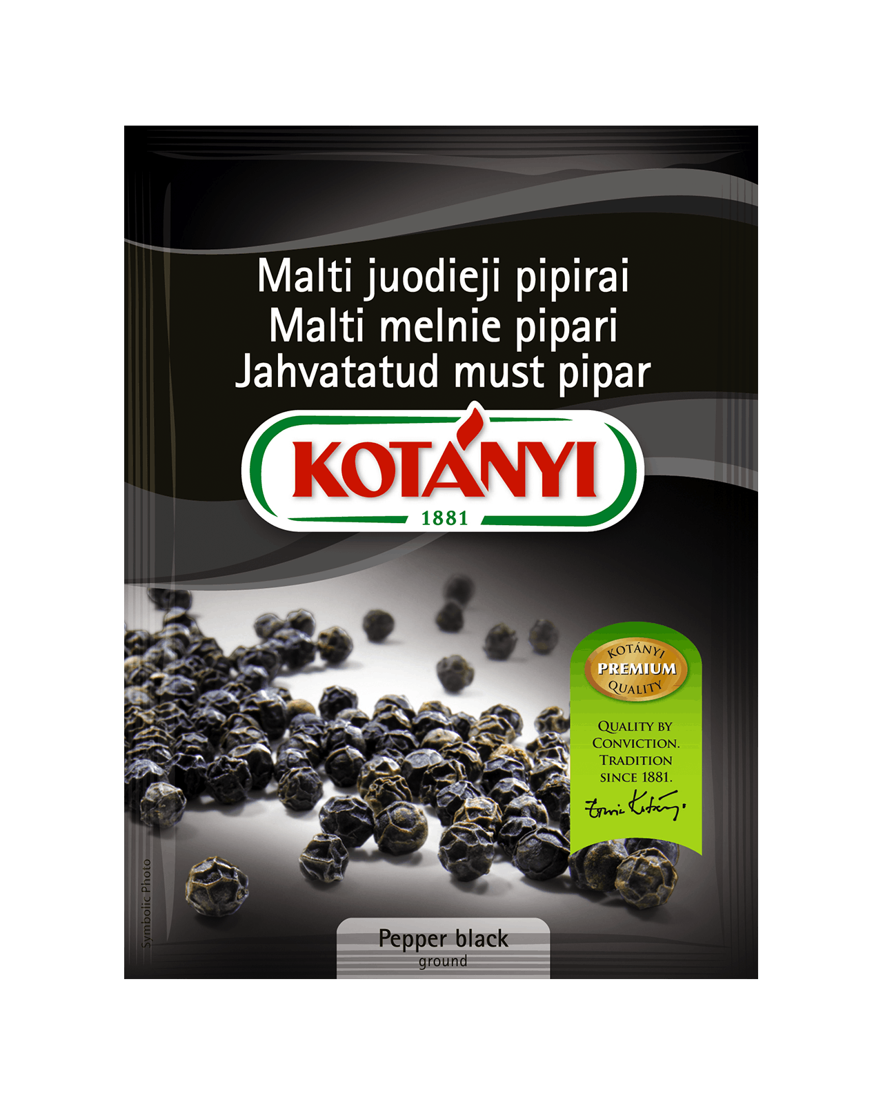 Kotányi pepper black ground in a pouch